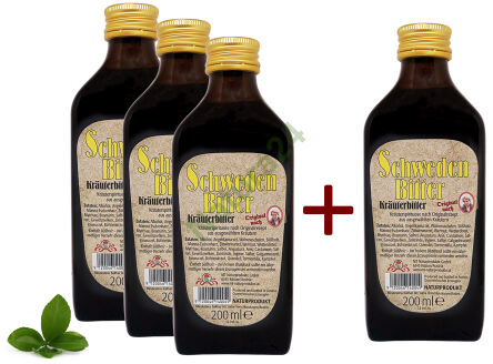 Zestaw Alk. Oryginalne zioła szwedzkie Nalewka 3x200ml+200ml