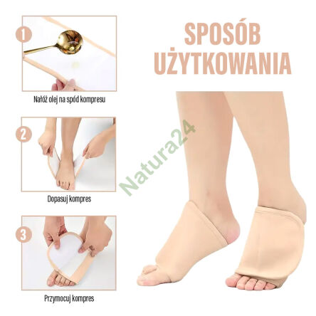 Zestaw do kompresów olejem rycynowym - 8 kompresów - 7