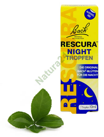 Bach RESCURA® Night/Sleep w kroplach bez alkoholu 10/20 ml