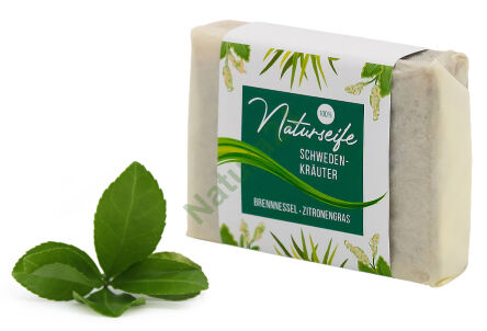 Oryginalne Naturalne mydło z ziół szwedzkich z pokrzywą i trawą cytrynową 95g