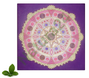 Mandala fioletowa - obraz energetyczny z kamieniami, ręcznie malowany 40x40 cm